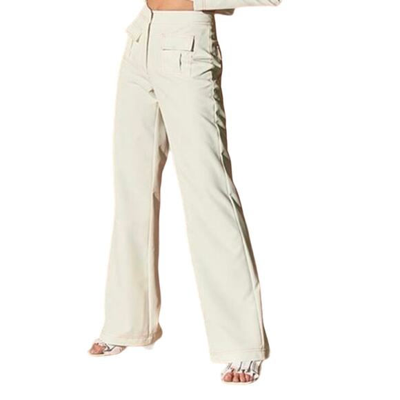 MARIA ISABEL CEPEDA Color Block Pants White/Red sz2 - Picture 6 of 10